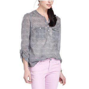 Anthropologie Holding Horses Blue Tulipane Henley